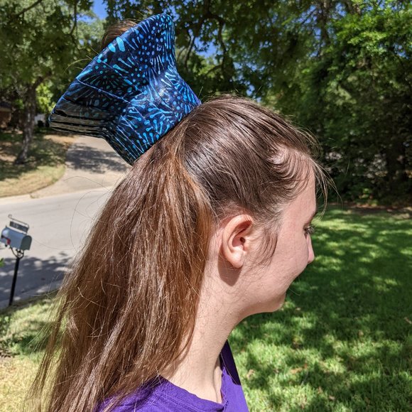 Blue Purple Flower Hair Crown - Picture 6 of 10